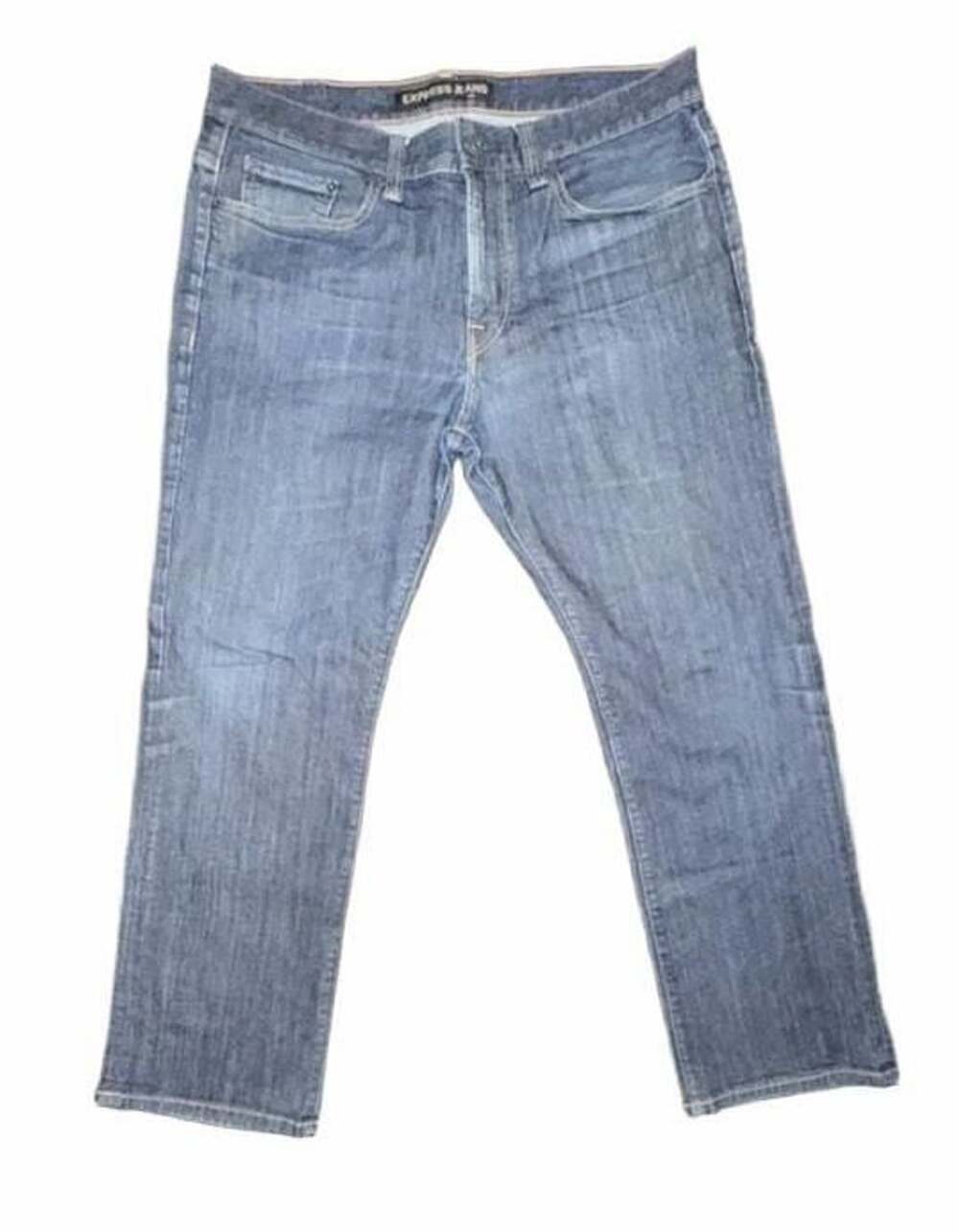 Express Blake Loose Fit Boot Cut Jeans Men's 36x32 Dark Wash Denim
